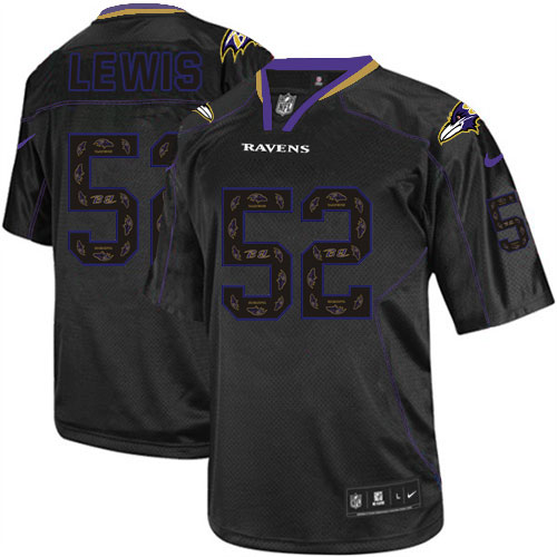 Men's Limited Ray Lewis Nike Jersey New Lights Out Black - #52 NFL Baltimore Ravens